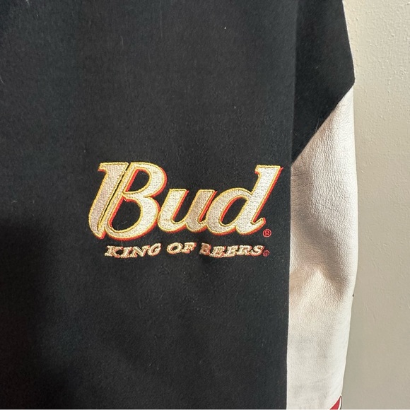 Dale Earnhardt Jr NASCAR Racing Reversible Wool Leather Jacket/Coat Size 3XL - Picture 7 of 13